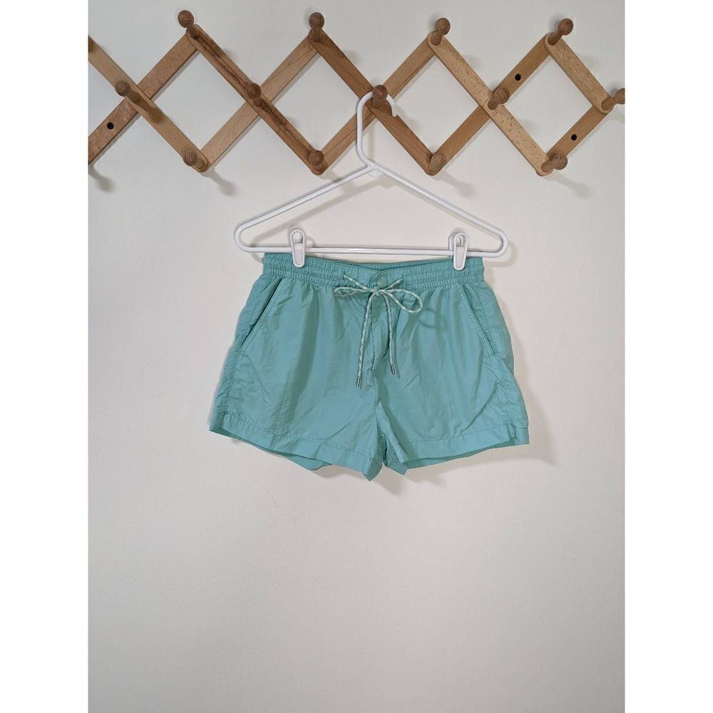 American Eagle Women's Nylon Turquoise Drawstring Elastic Waist Shorts - Size Sm